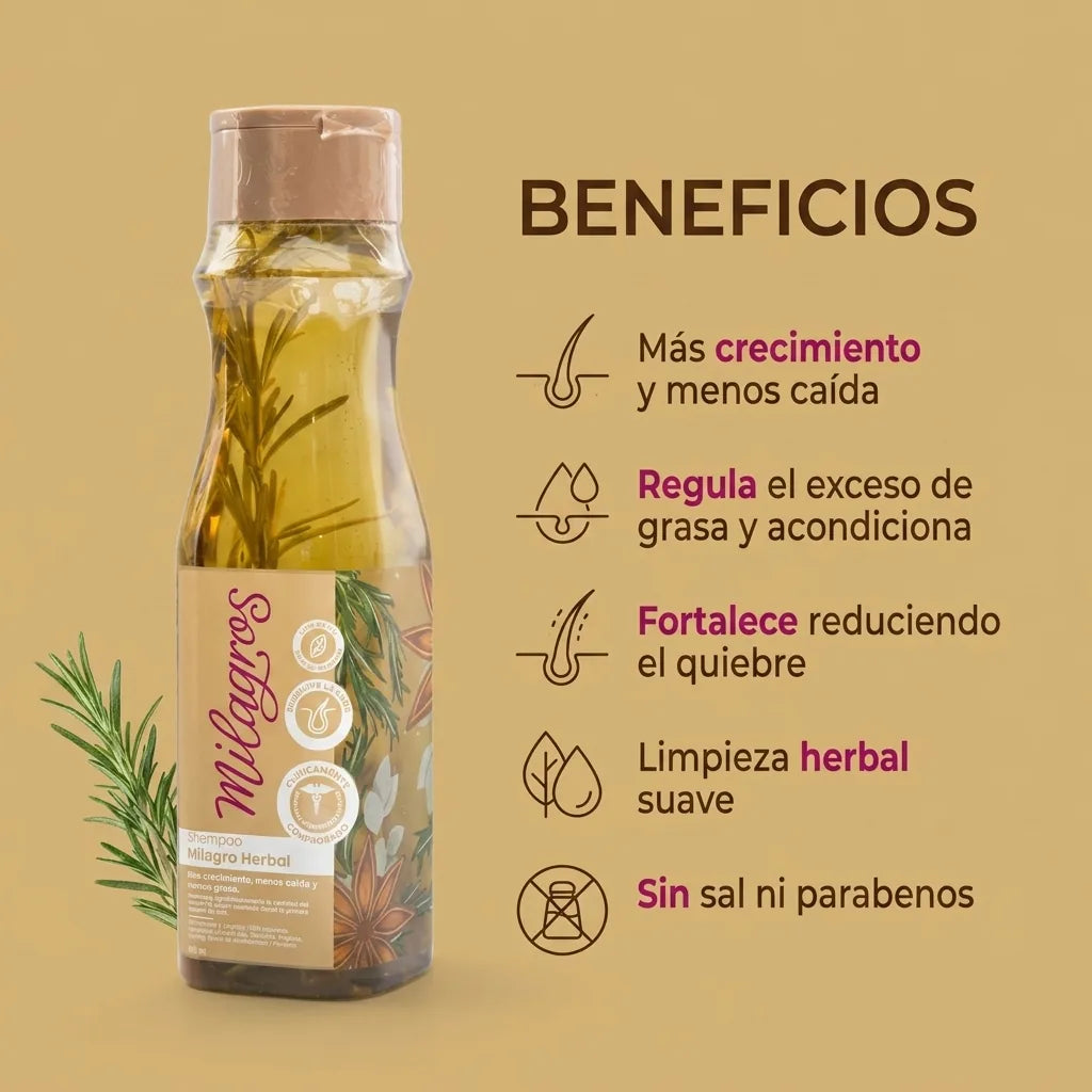Shampoo Milagro Herbal x450ml Milagros