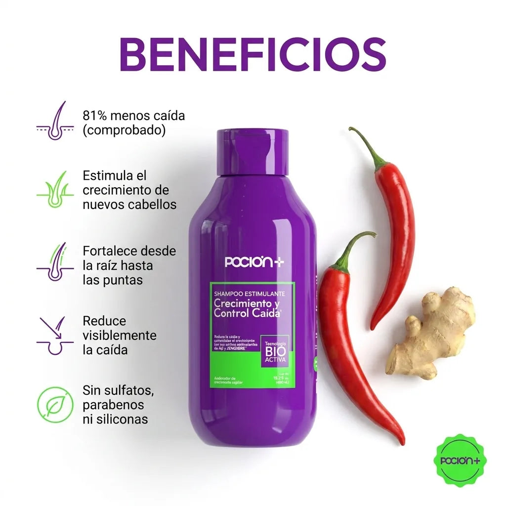 Shampoo Poción Pro Crecimiento y Control Caída x450ML