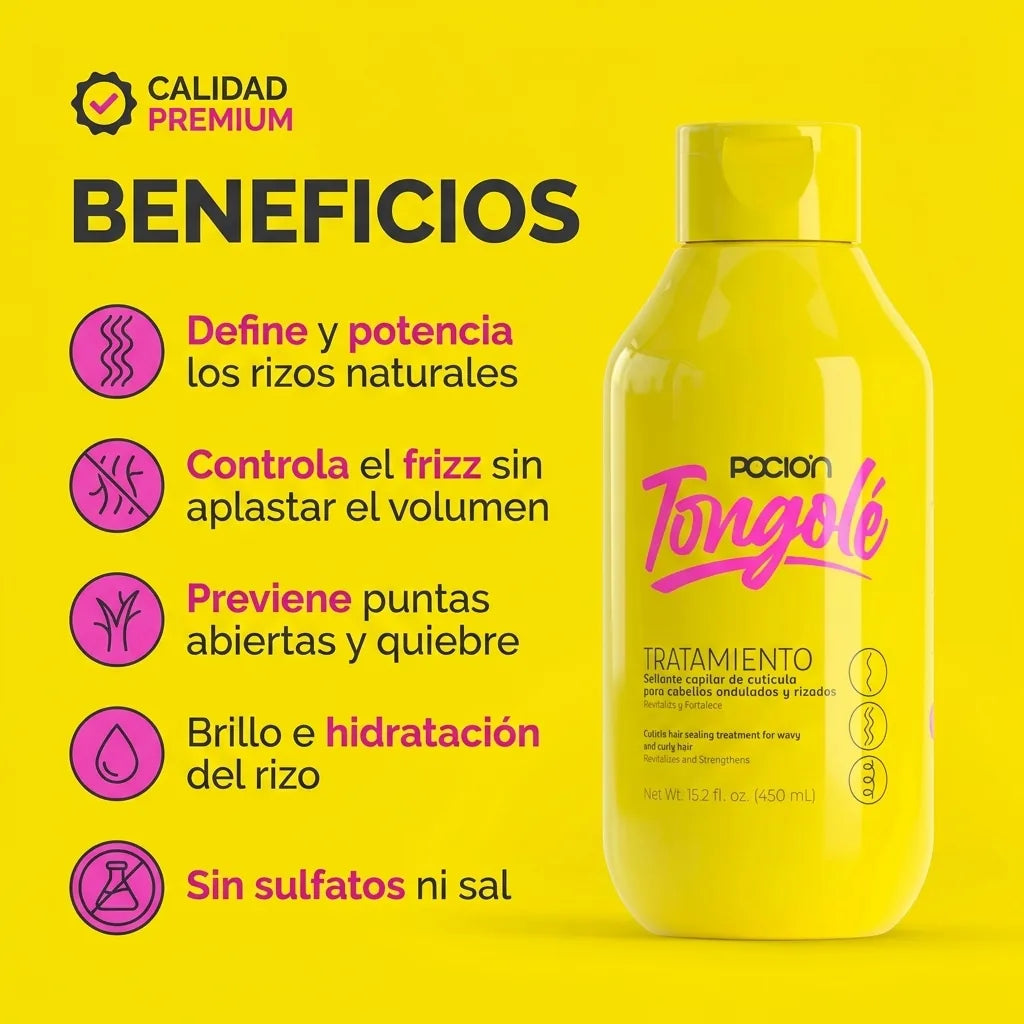 Acondicionador Poción Tongolé Rizos x440ml