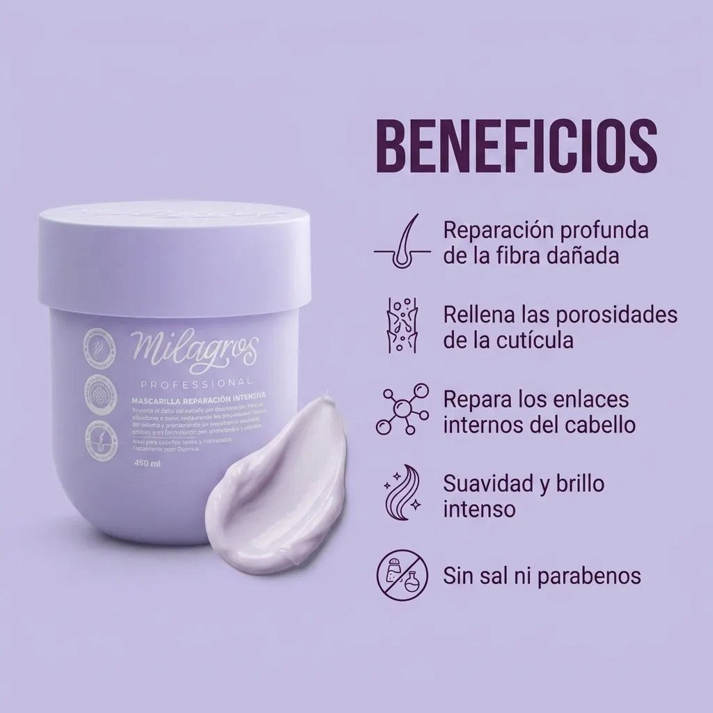 Masc Profe. Reparacion Intensiva x450ml Milagros