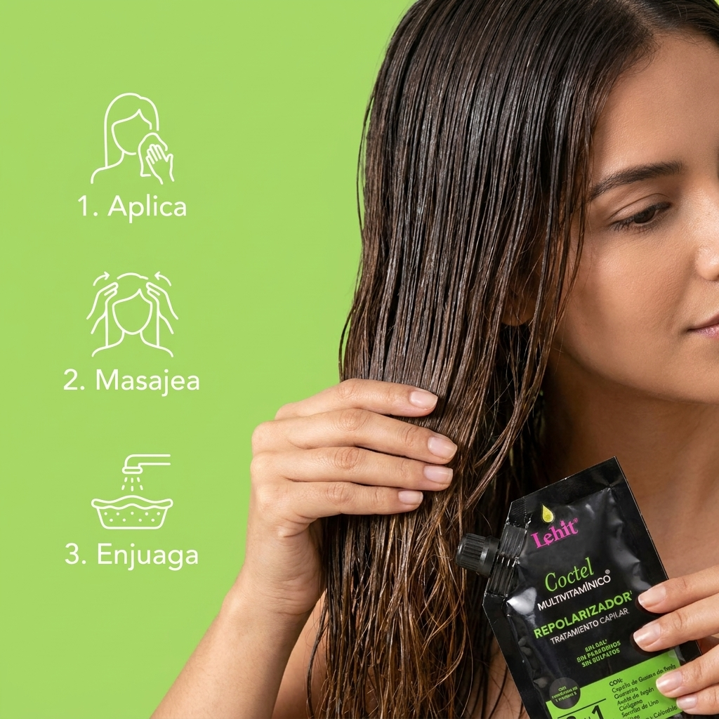 Repolarizador Capilar Lehit 8 en 1 Multivitamínico — Modo de uso