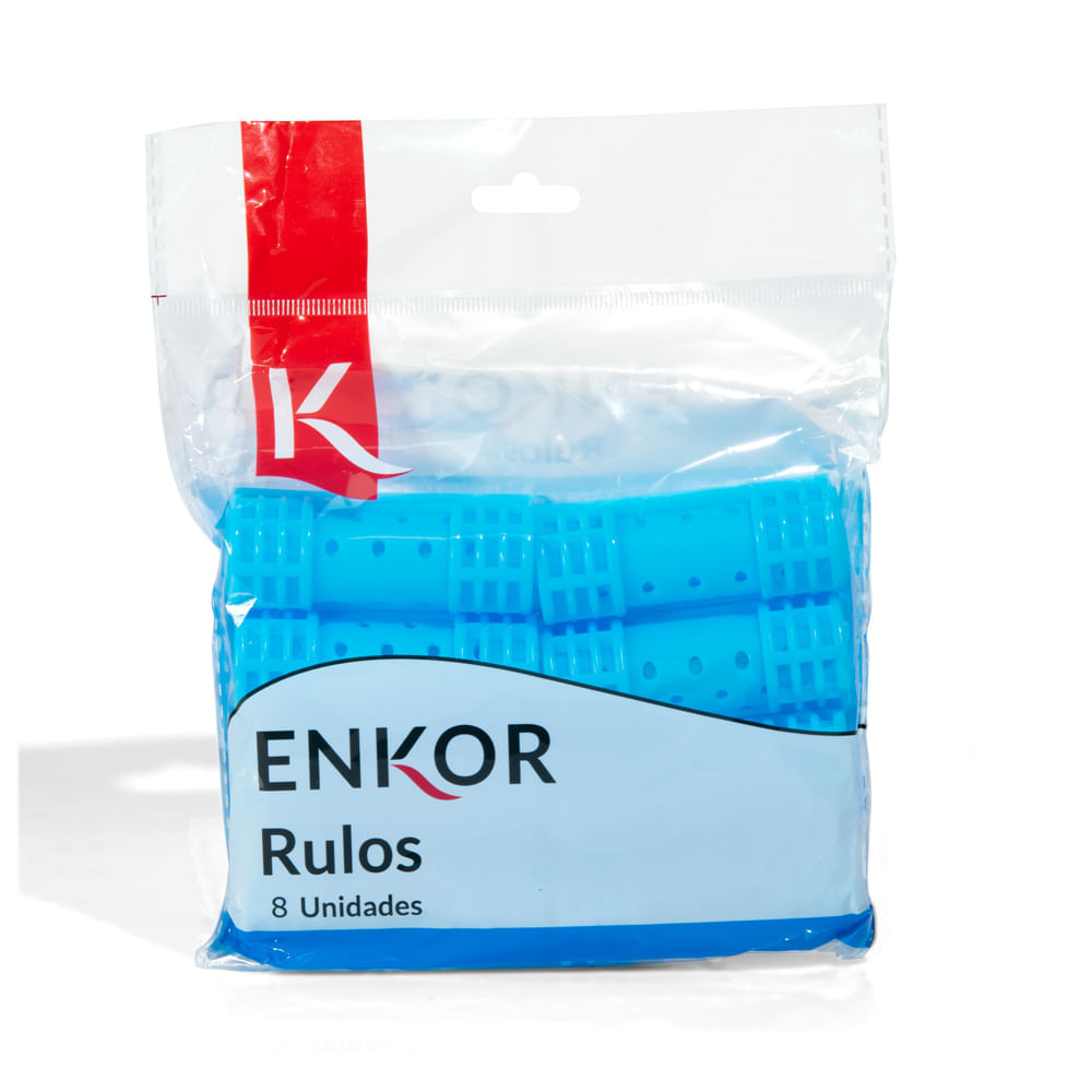 Rulos Enkor Azules x8 33001