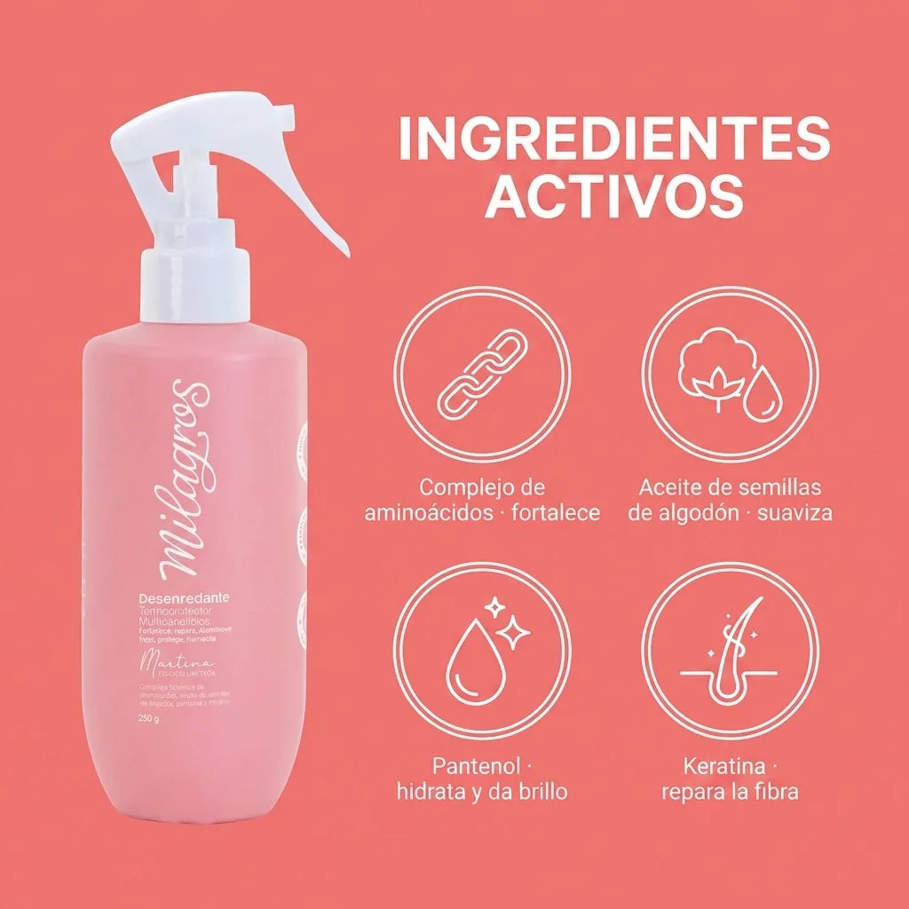 Desenredante termoprotector Martina Milagros x250g