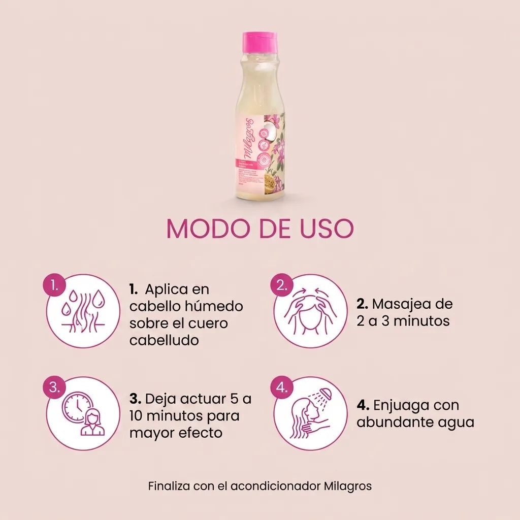 Shampoo Emergencia Capilar x500ml Milagros