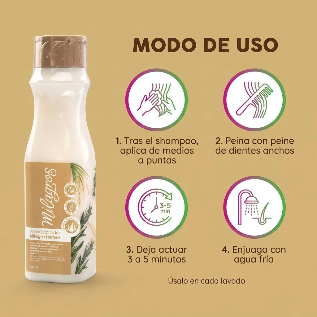 Acondicionador Milagro Herbal Milagros x450ml