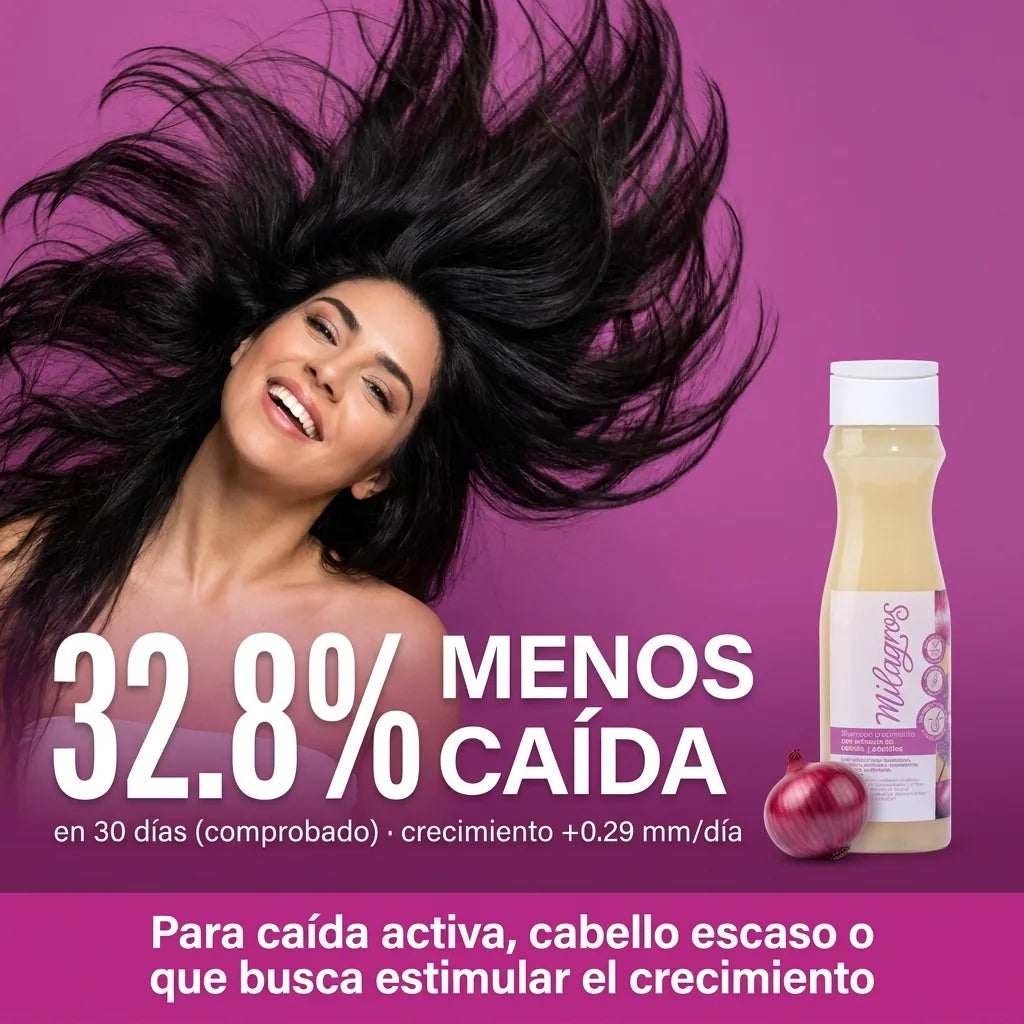 Shampoo de crecimiento con cebolla y péptidos Milagros x450ml