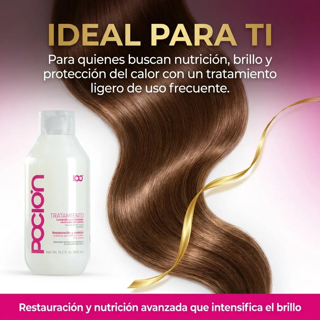 Tratamiento capilar reparador Poción x440ml para cabello dañado