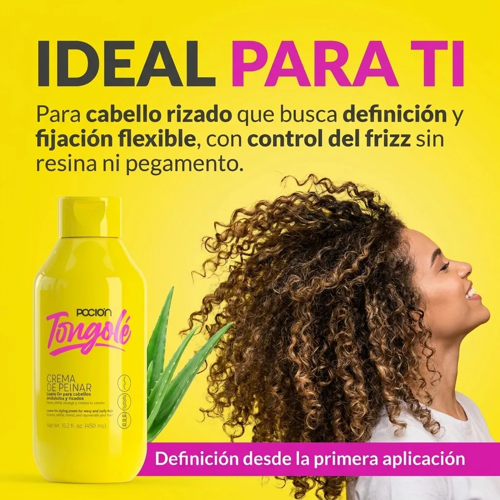 Leave on Poción Tongolé Rizos x440ml para definición de rizos