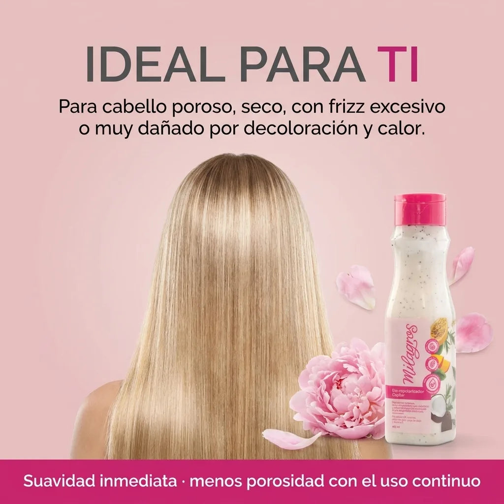 Tratamiento Bio Repolarizador capilar Milagros x450ml