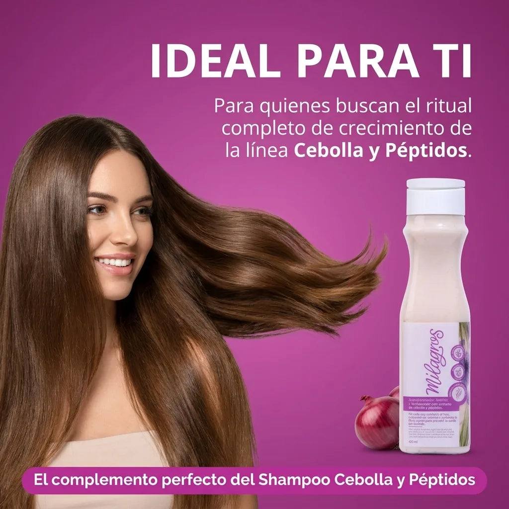 Acondicionador de crecimiento con cebolla y péptidos Milagros x450ml