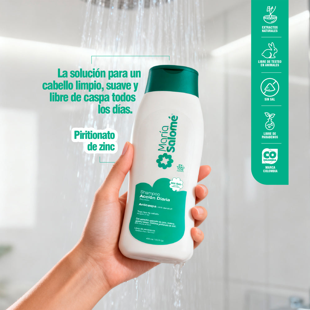 Shampoo María Salomé Acción Diaria x400ml