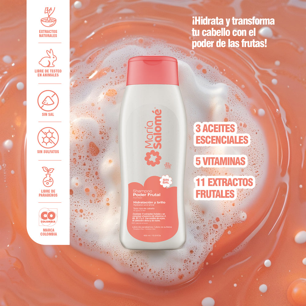 Shampoo Poder Frutal x400ml Maria Salome