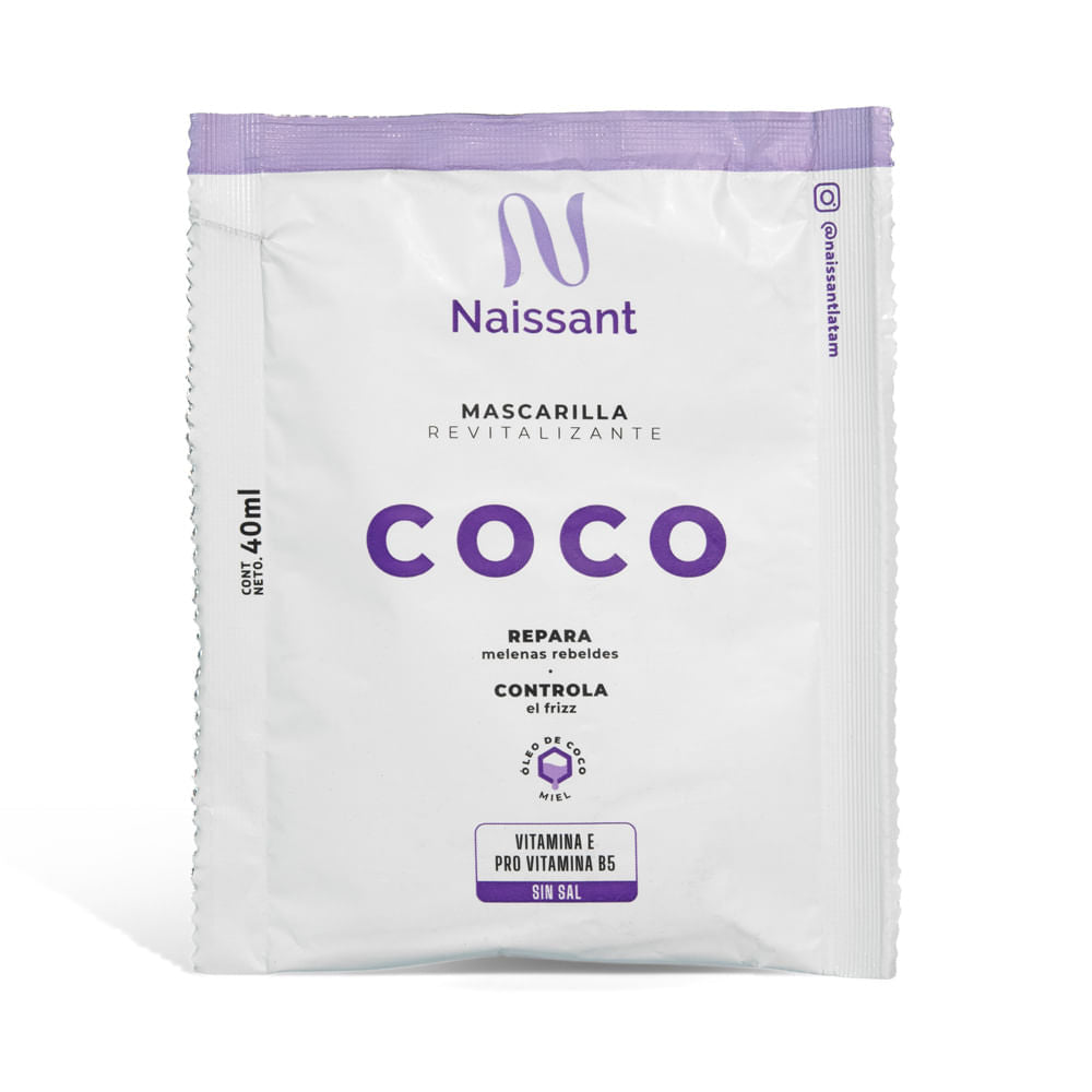 Mascarilla Revitalizante Naissant Coco x40ml