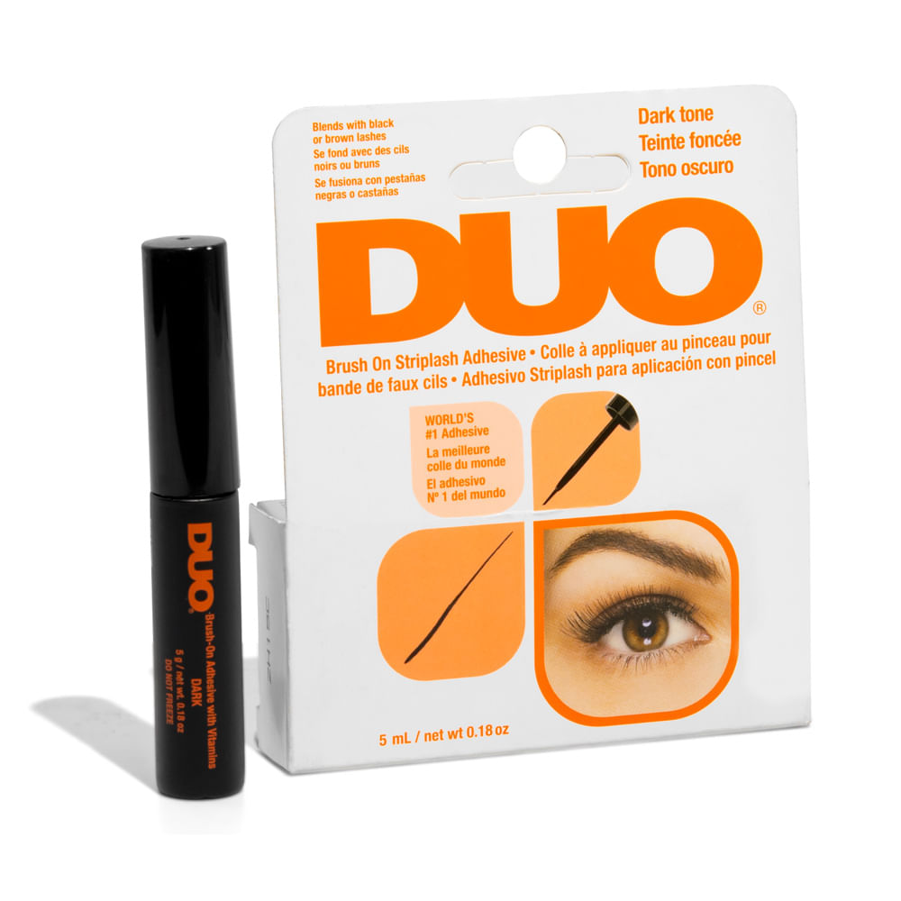 Pegante de Pestañas Duo Negro con Pincel x7g