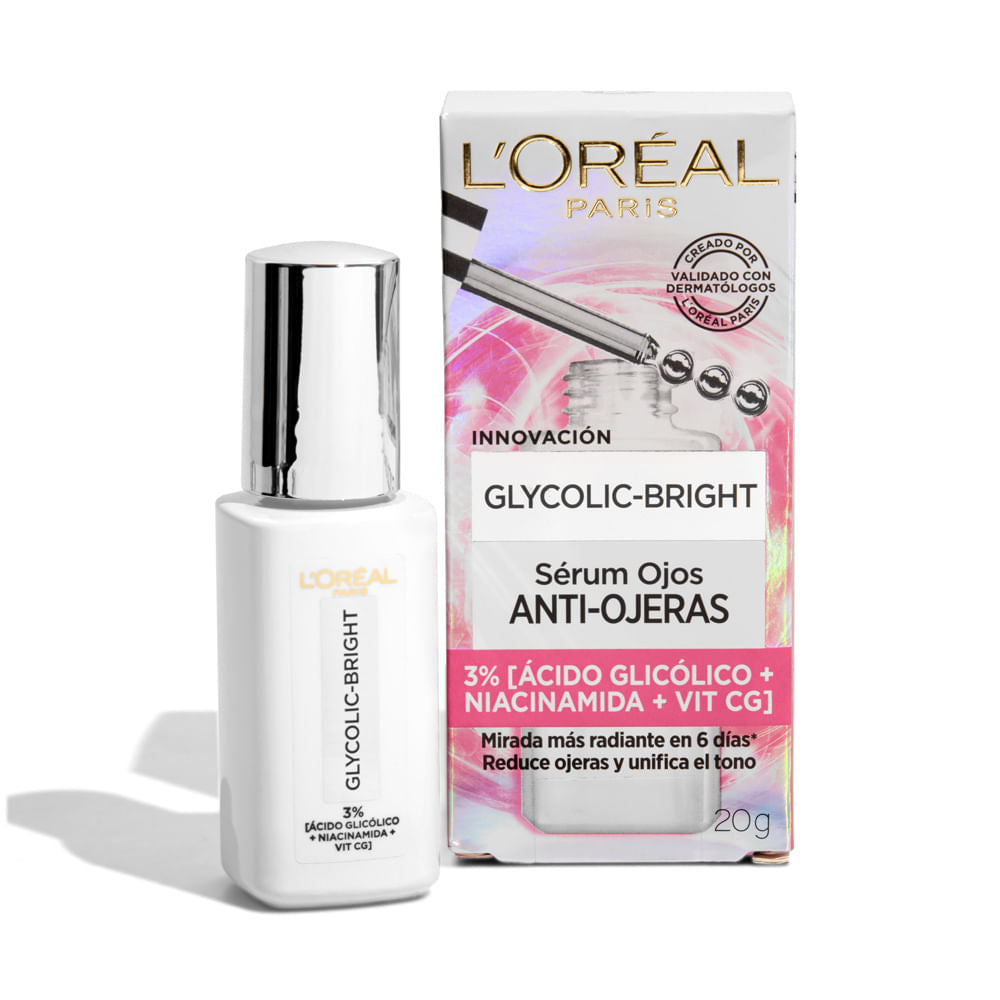 Glycolic-Bright Serum Anti Ojeras x20g L´oreal