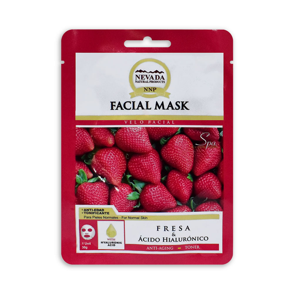 Mascarilla Facial Velo Nevada Fresa x30g