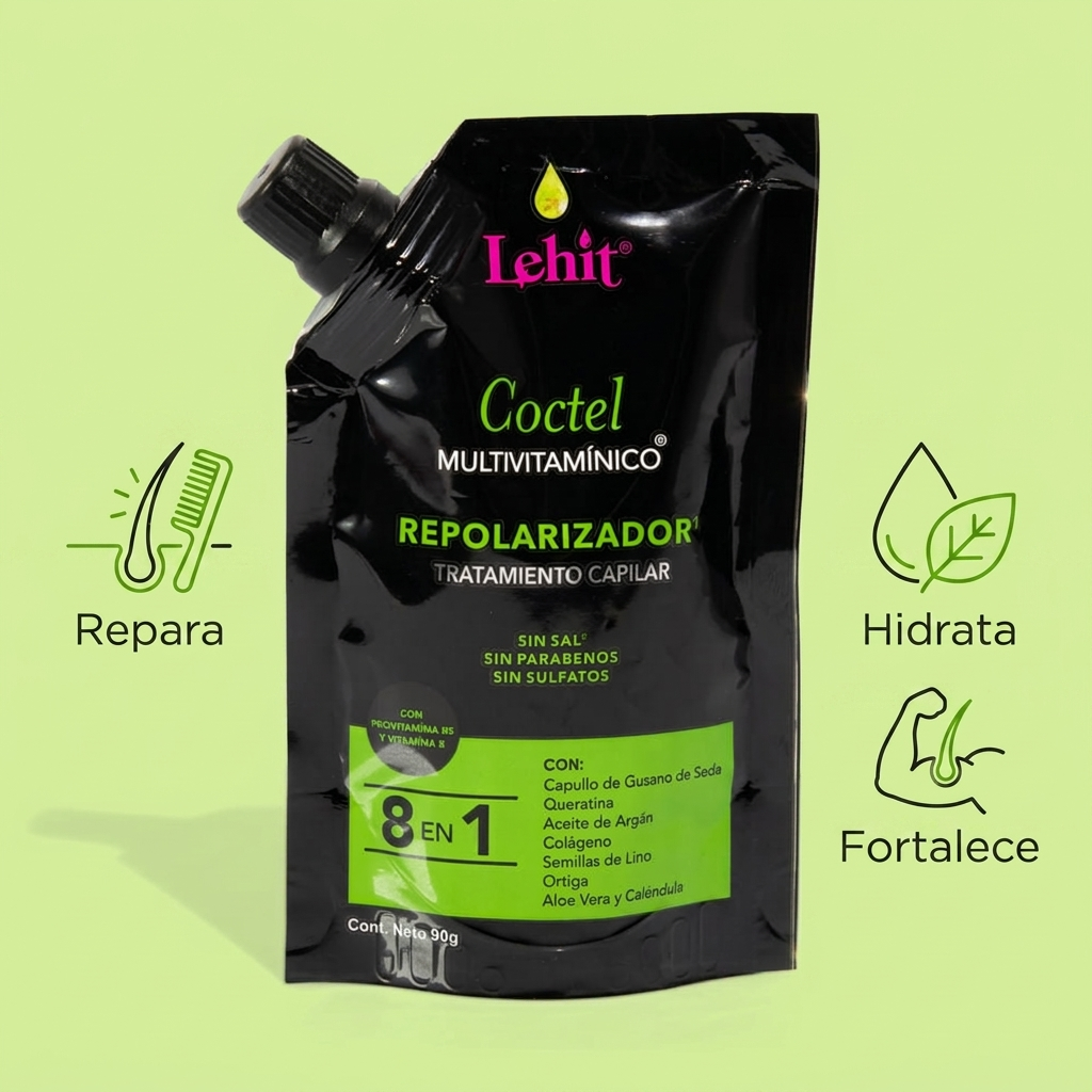 Repolarizador Capilar Lehit 8 en 1 Multivitamínico — Beneficios