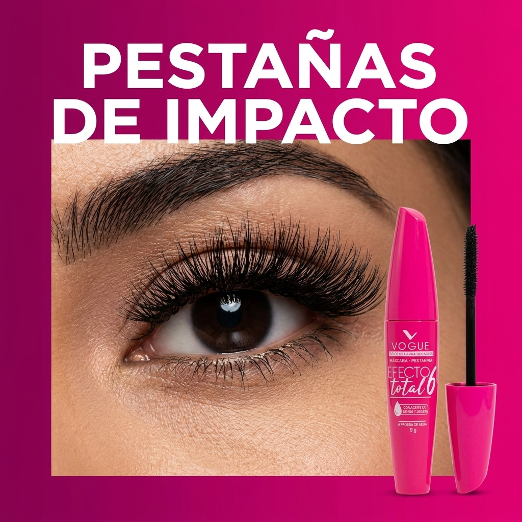 Pestañina Vogue Máscara Efecto Total 6 x9g — Ideal para ti