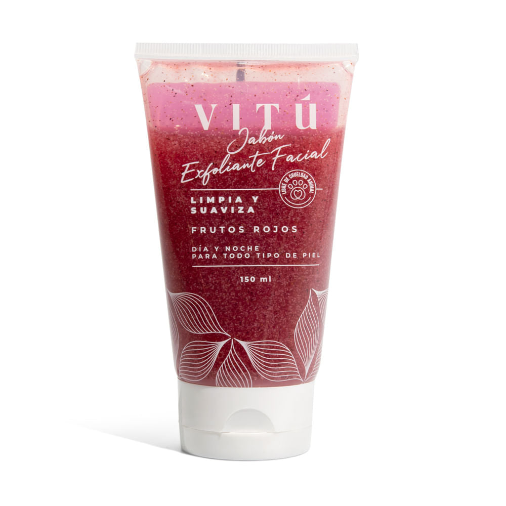 Jabón Exfoliante Facial Vitú Frutos Rojos x150ml