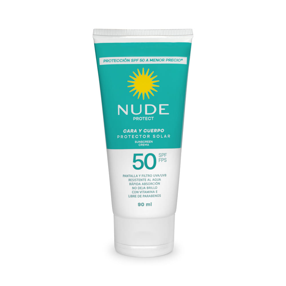 Protector Solar Nude Cara y Cuerpo 50FPS x90ml