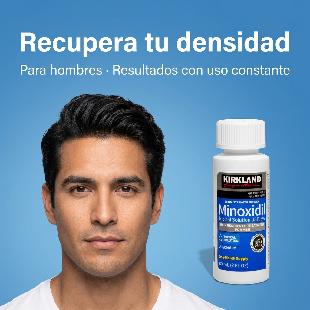 Minoxidil Topical Kirkland USA al 5% x60ml — Ideal para ti