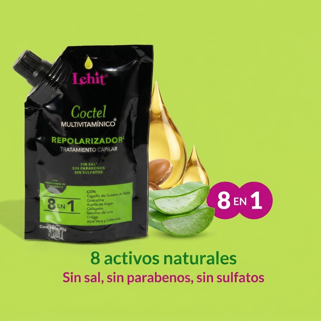 Repolarizador Capilar Lehit 8 en 1 Multivitamínico — Ingredientes activos