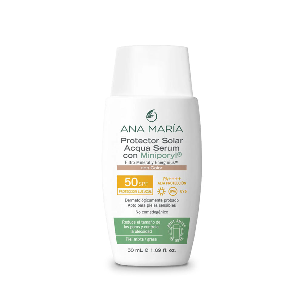 Protector solar Acqua Serum Miniporyl Con Color Ana Maria 50 SPF 50ml