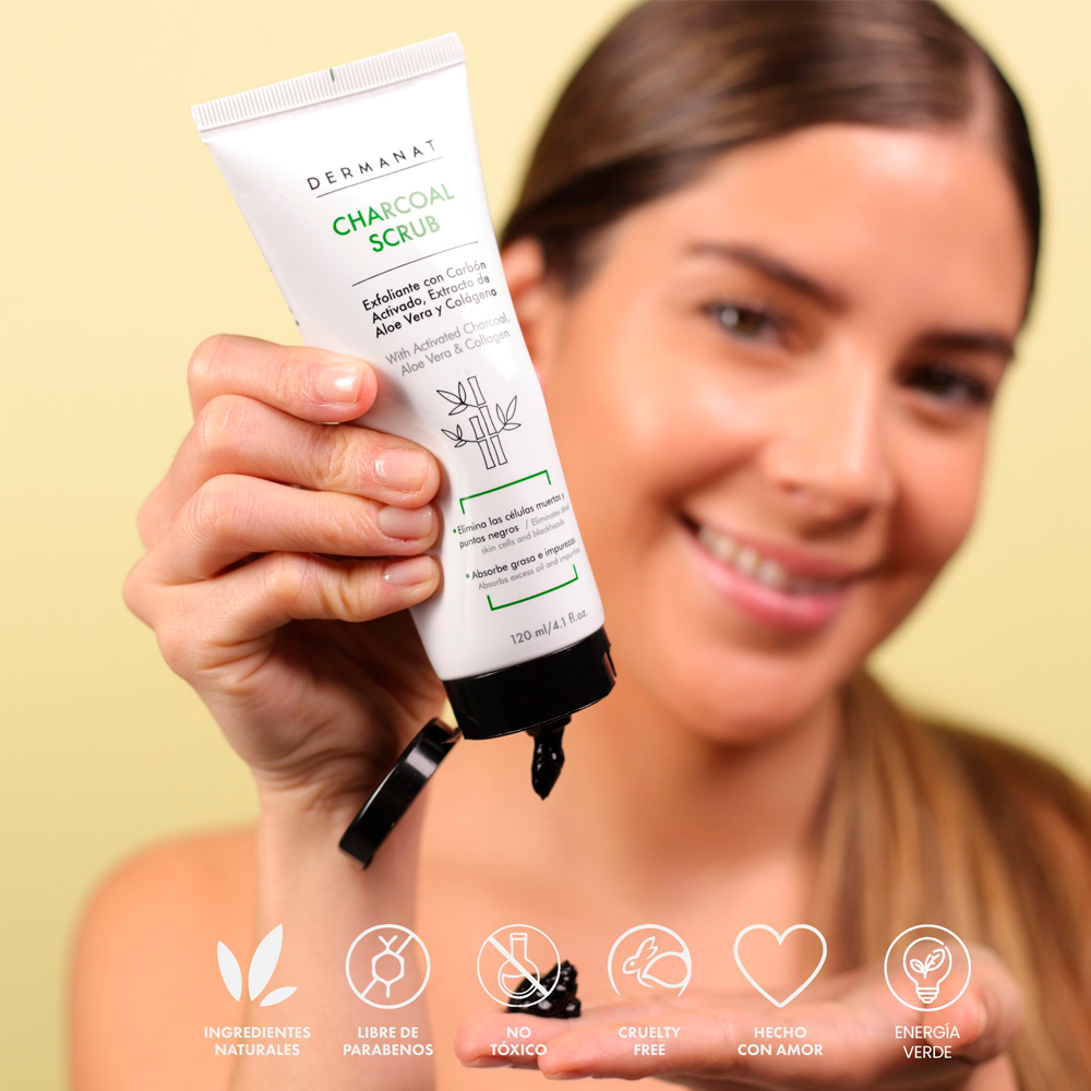 Exfoliante Dermanat de Carbón Activado x120ml