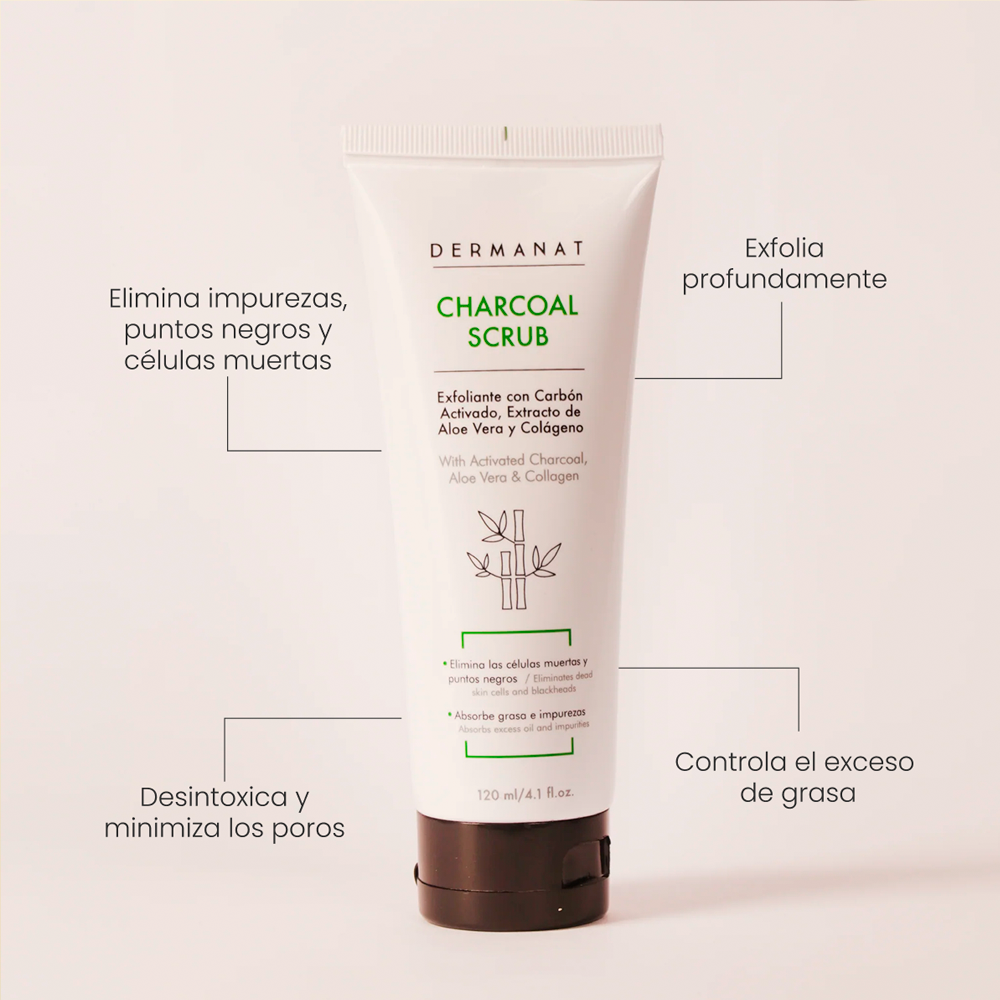 Exfoliante Dermanat de Carbón Activado x120ml