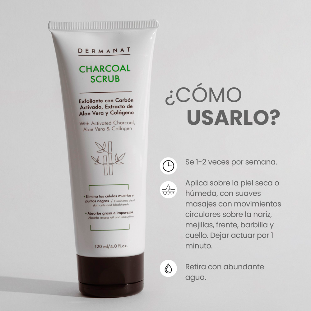Exfoliante Dermanat de Carbón Activado x120ml