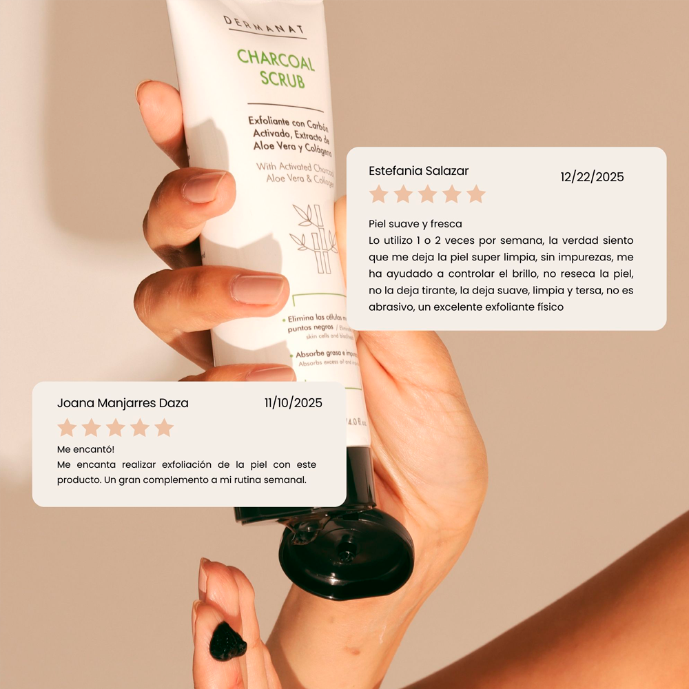 Exfoliante Dermanat de Carbón Activado x120ml
