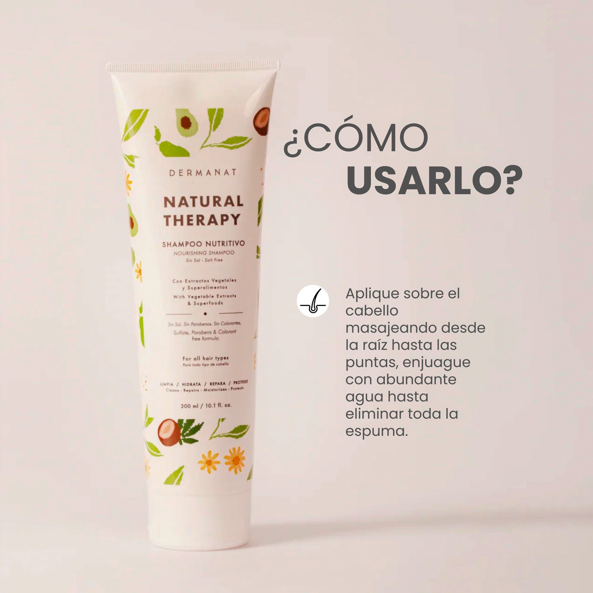 Shampoo Dermanat Natural Therapy x300ml