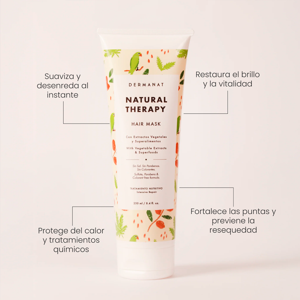 Mascarilla Capilar Dermanat Natural Therapy x250ml