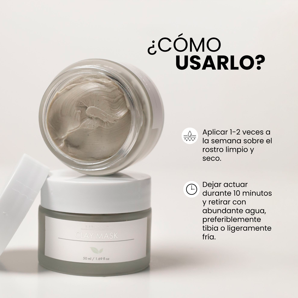 Mascarilla Facial Clay Mask Arcilla Dermanat x50g