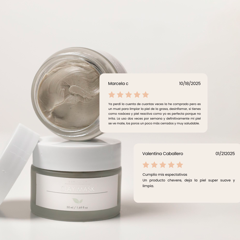 Mascarilla Facial Clay Mask Arcilla Dermanat x50g