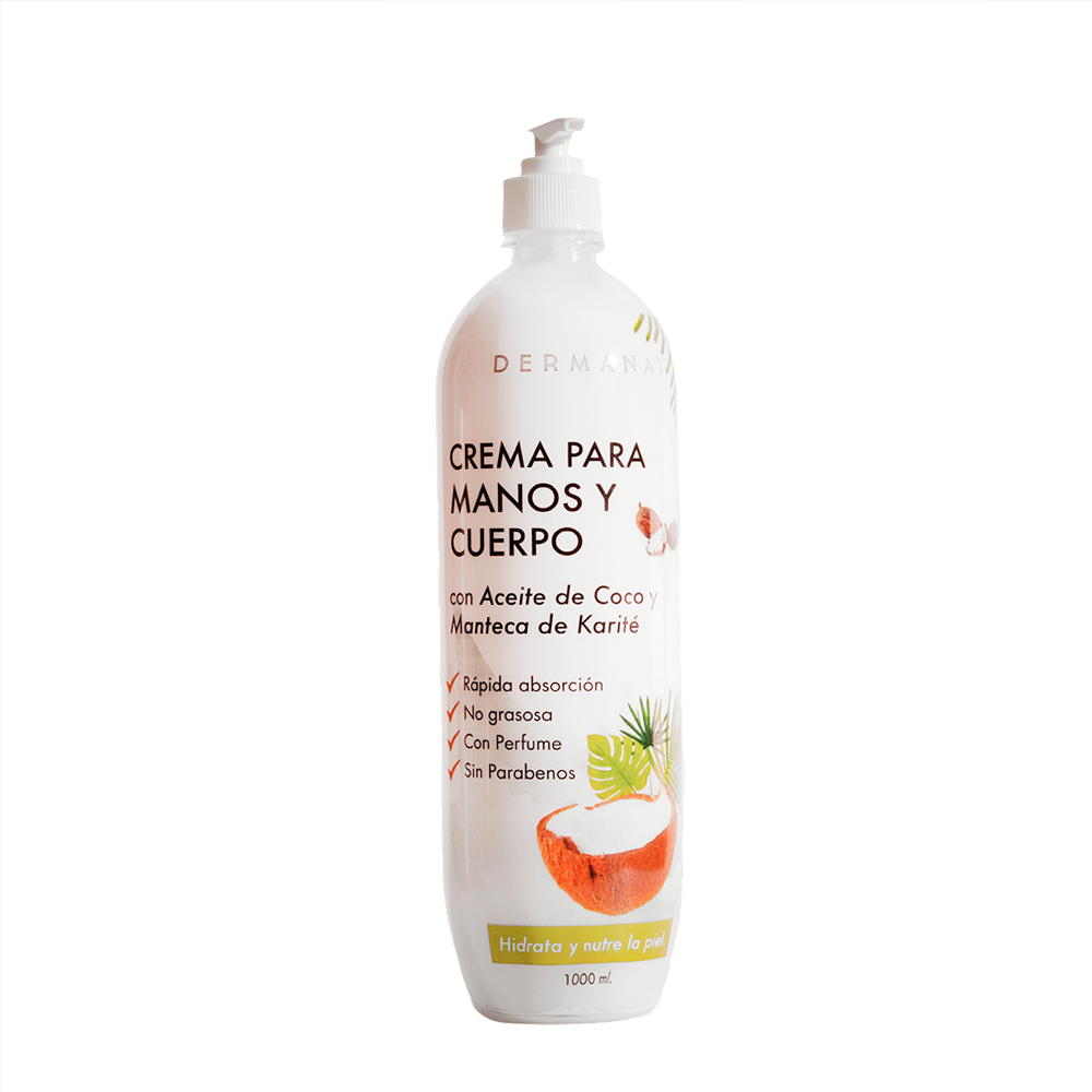 Crema Corporal Coco y Karite Dermanat 1000g