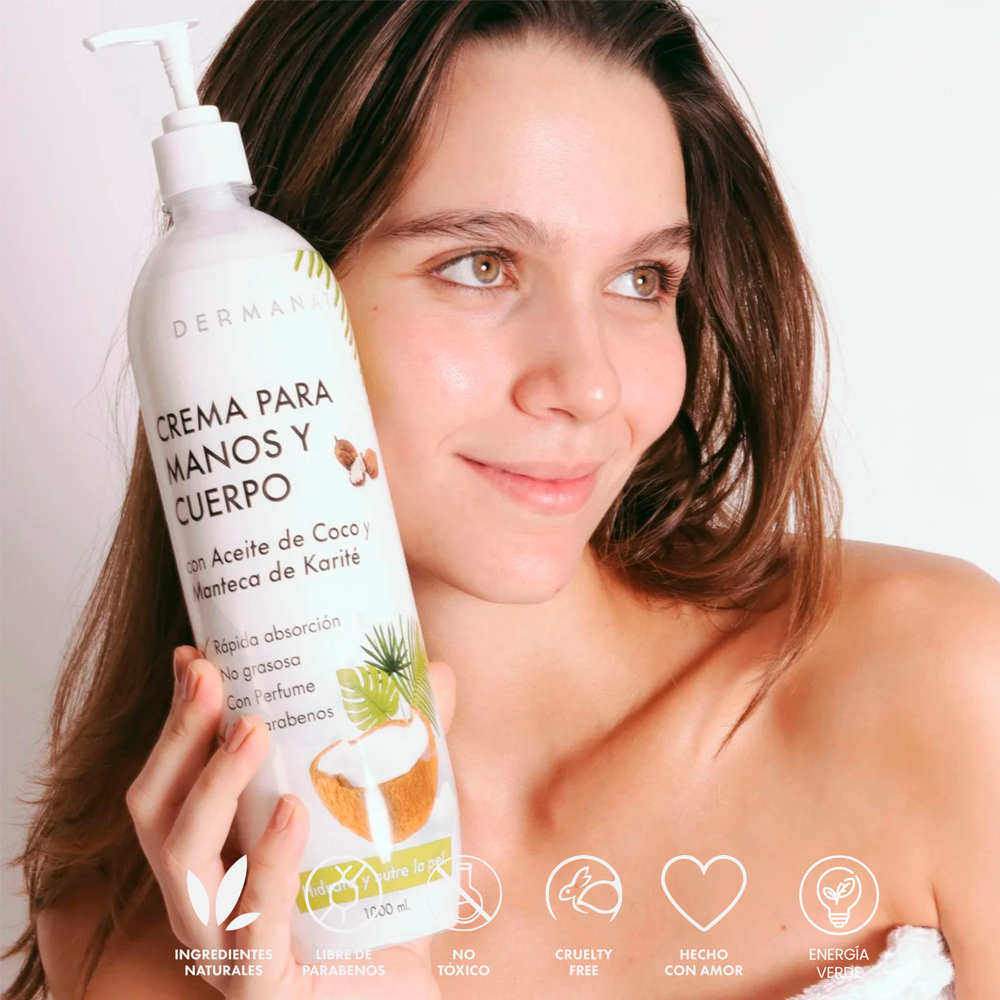 Crema Corporal Coco y Karite Dermanat 1000g
