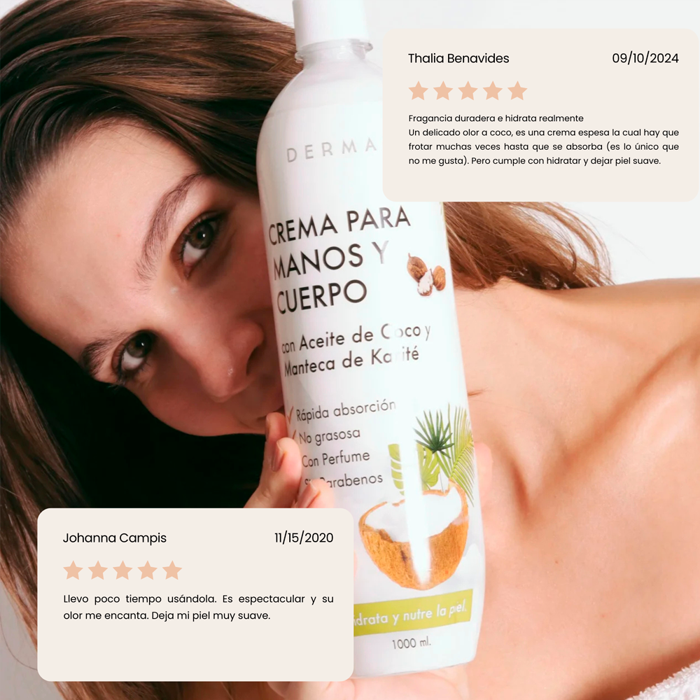 Crema Corporal Coco y Karite Dermanat 1000g