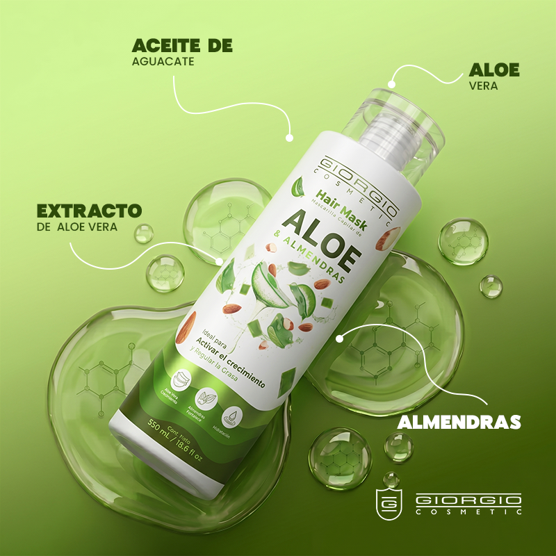 Mascarilla Capilar Aloe y Almendra x550ml Giorgio