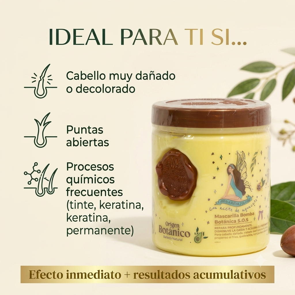 Mascarilla Bomba Botánica S.O.S Ritual Botánico para cabello dañado