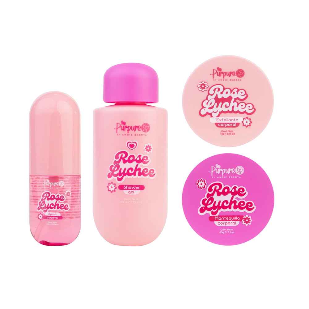 Kit Corporal Purpure Cartuchera X4 Rose Lychee