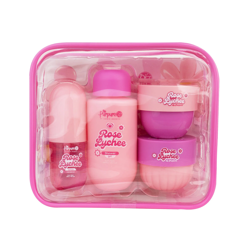 Kit Corporal Purpure Cartuchera X4 Rose Lychee