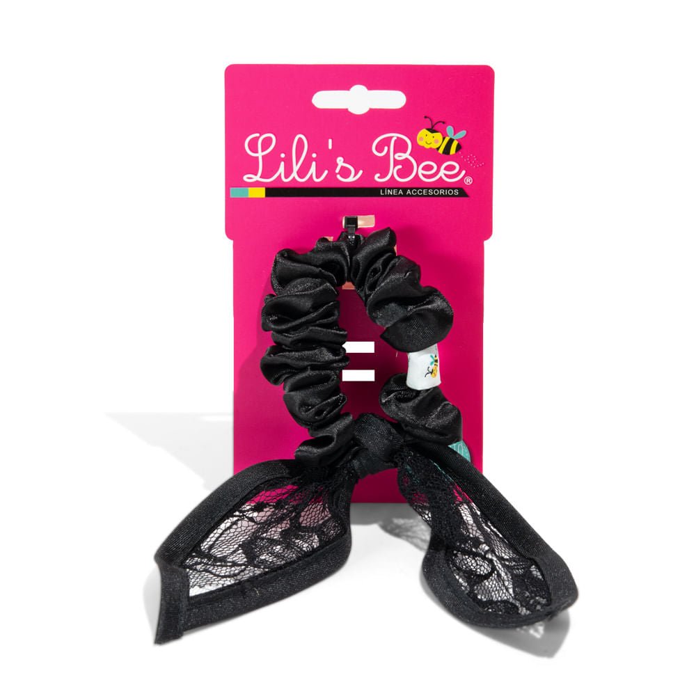 Q10445-Scrunchie-Lili-s-Bee-Negra-Encaje