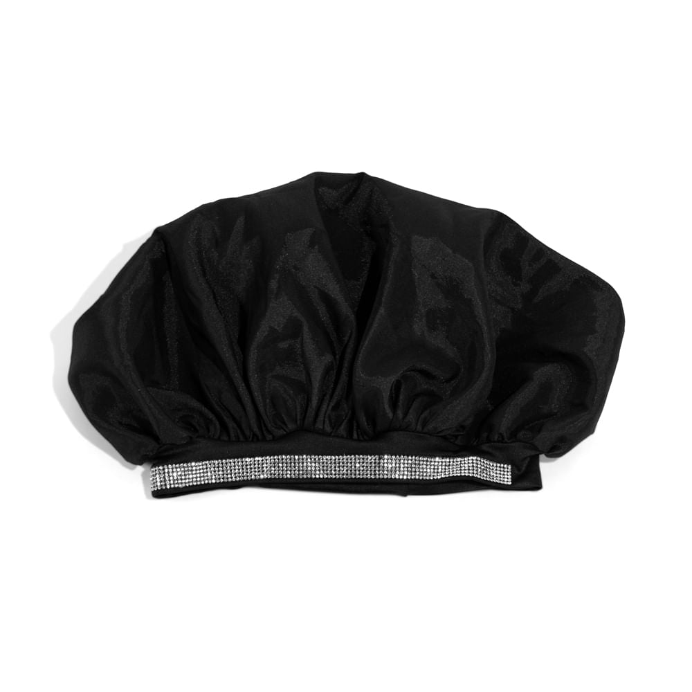Gorro Star Lujo Satin Negro Lili's Bee