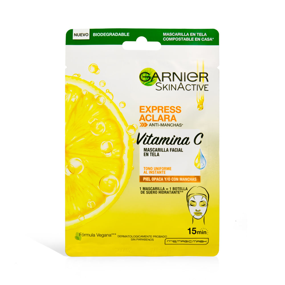 Mascarilla Facial Garnier Express Aclara x28g