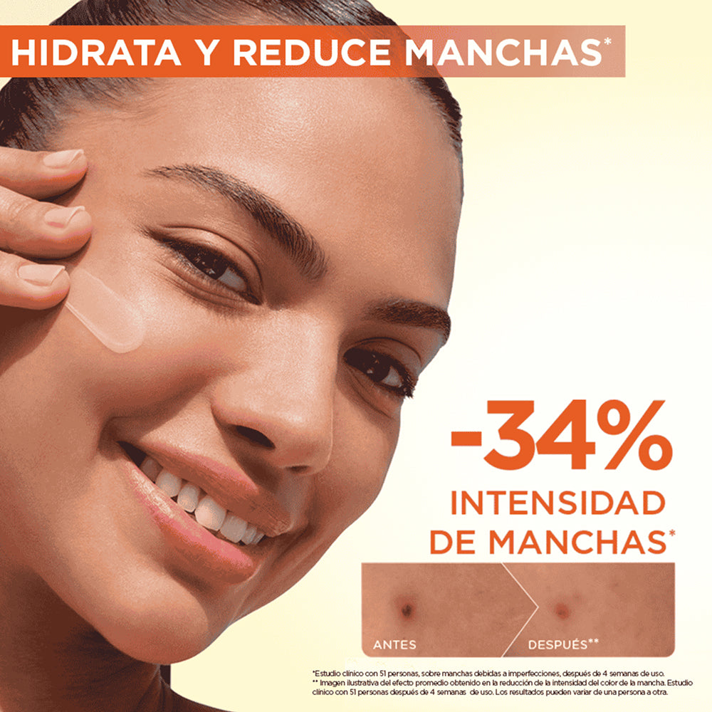 Crema Hidratante Anti Imperfecciones Toque Seco Garnier 85gr efecto:vitamina c antimanchas
