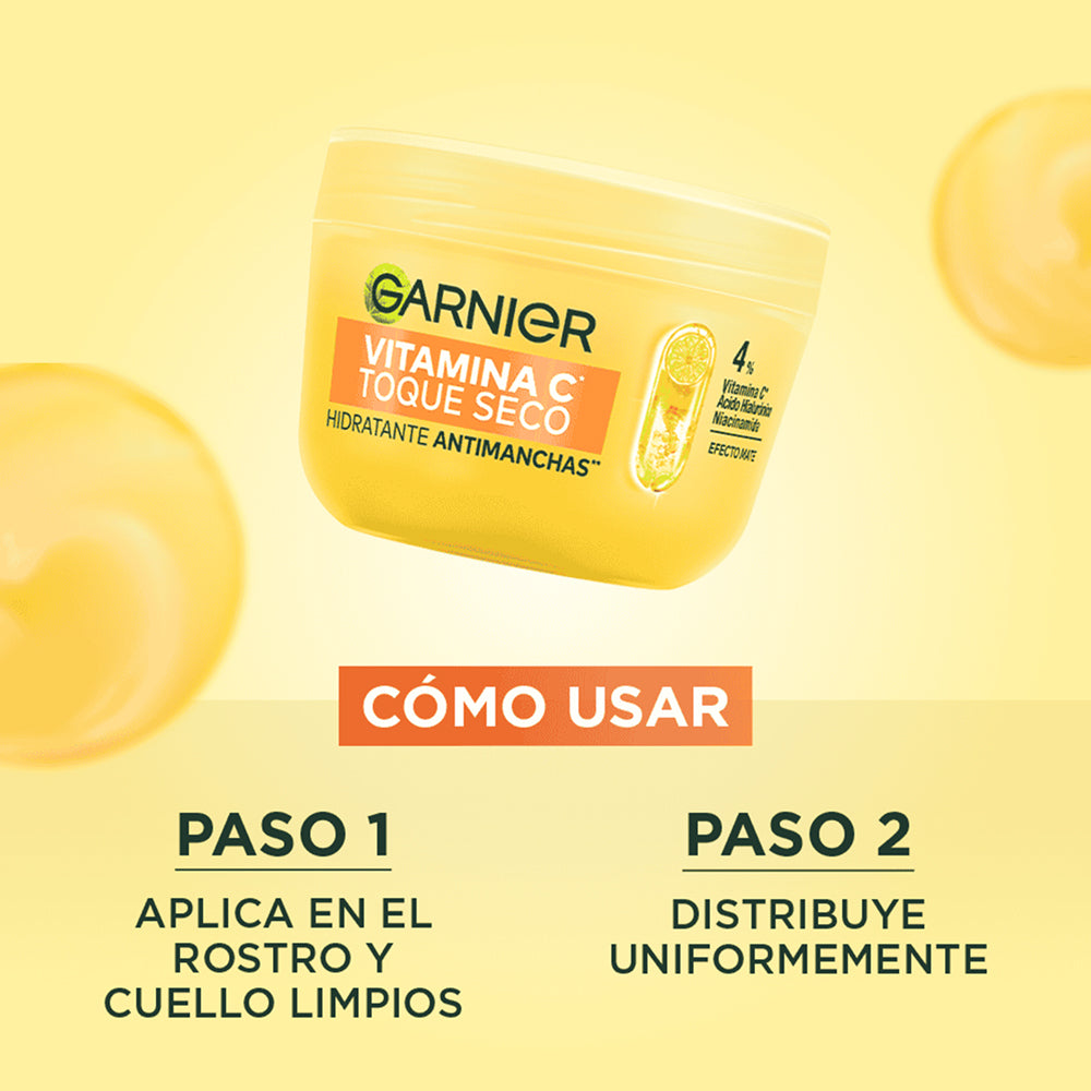 Crema Hidratante Anti Imperfecciones Toque Seco Garnier 85gr efecto:vitamina c antimanchas