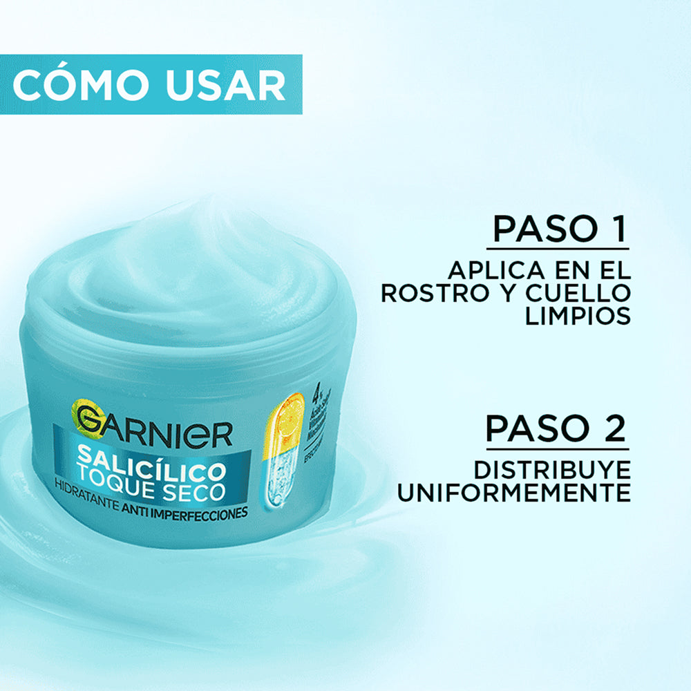 Crema Hidratante Anti Imperfecciones Toque Seco Garnier 85gr efecto: salicilico anti imperfecciones