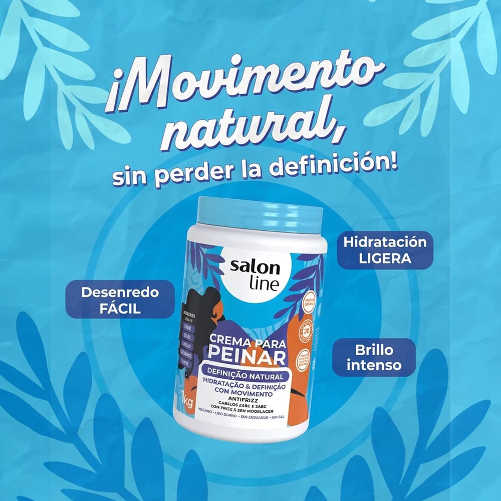 Crema Para Peinar Salon Line Definicion Natural 1000ml