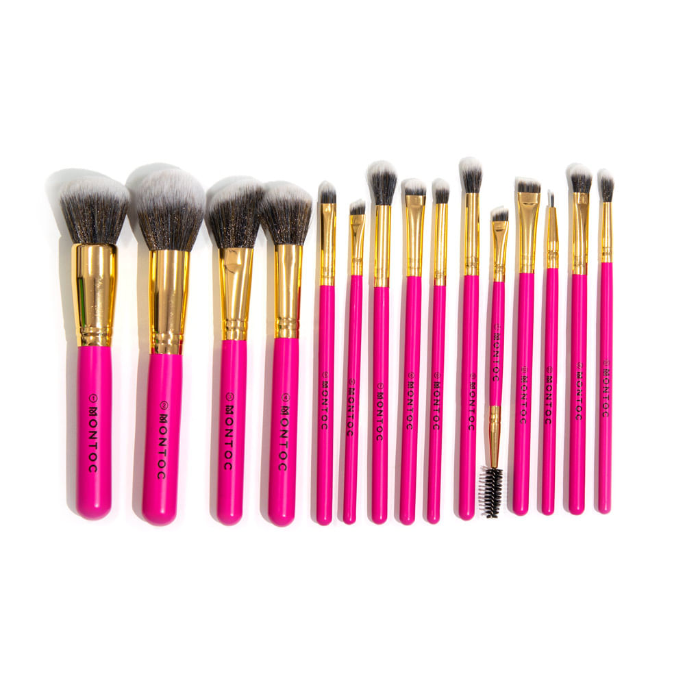Kit de Brochas Lovly Fucsia LP607 Montoc